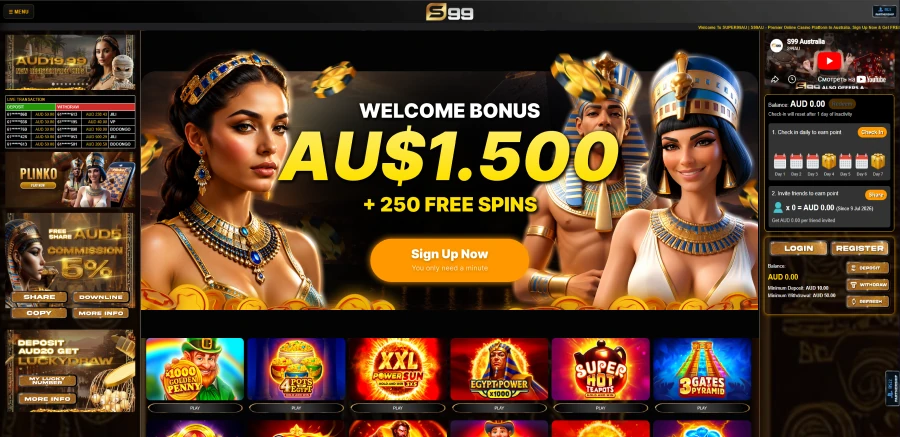 S99 Casino online casino games lobby